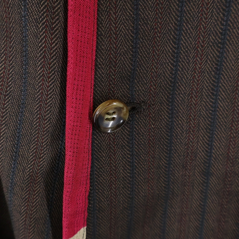 COMME des GARCONS HOMME PLUS(コムデギャルソンオムプリュス) AD2001 リバーシブル 3B レーヨン テーラードジャケット ブラウン PJ-10073L