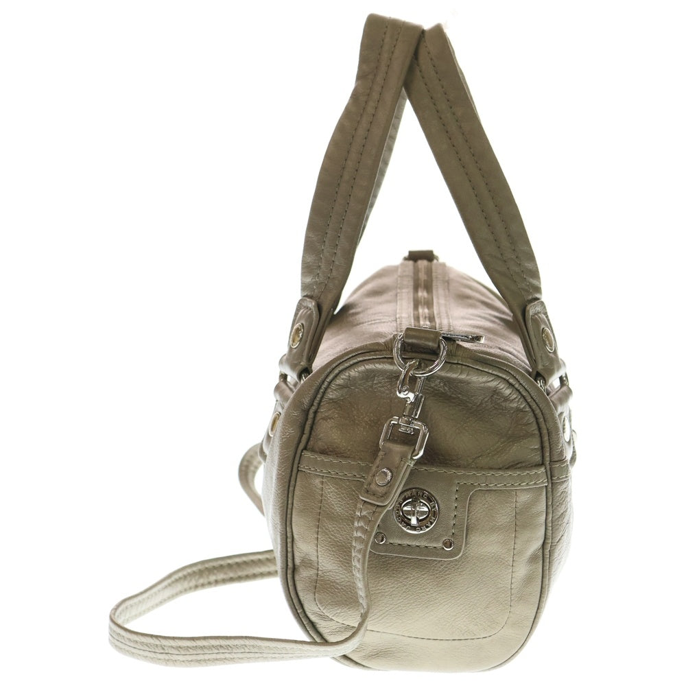 MARC BY MARC JACOBS(マーク バイ マーク ジェイコブス) ロゴデザインターンロック マルチポケット ハンドバッグ ゴールド
