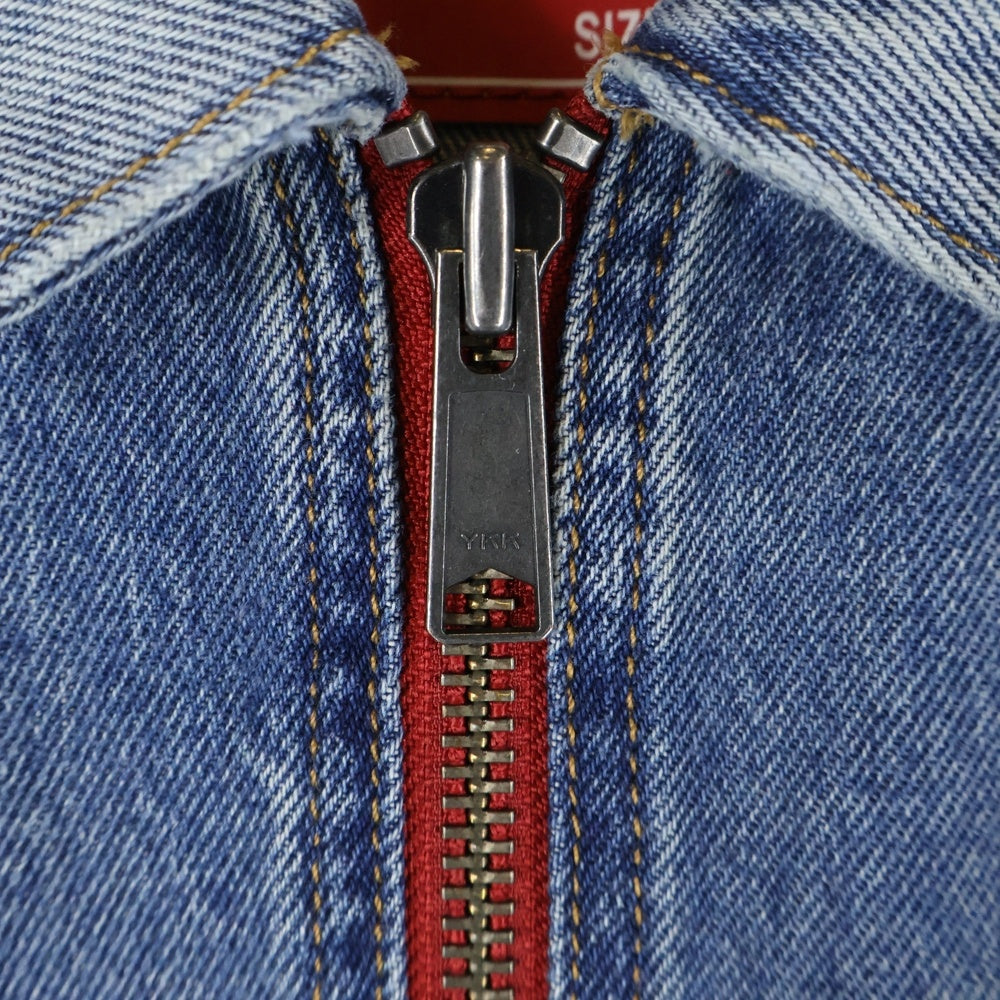 Levi's(リーバイス) ×MCLAREN RACING マクラーレン レーシング パッチデザイン ジップアップ デニムトラッカージャケット インディゴ/レッド A8990-0000