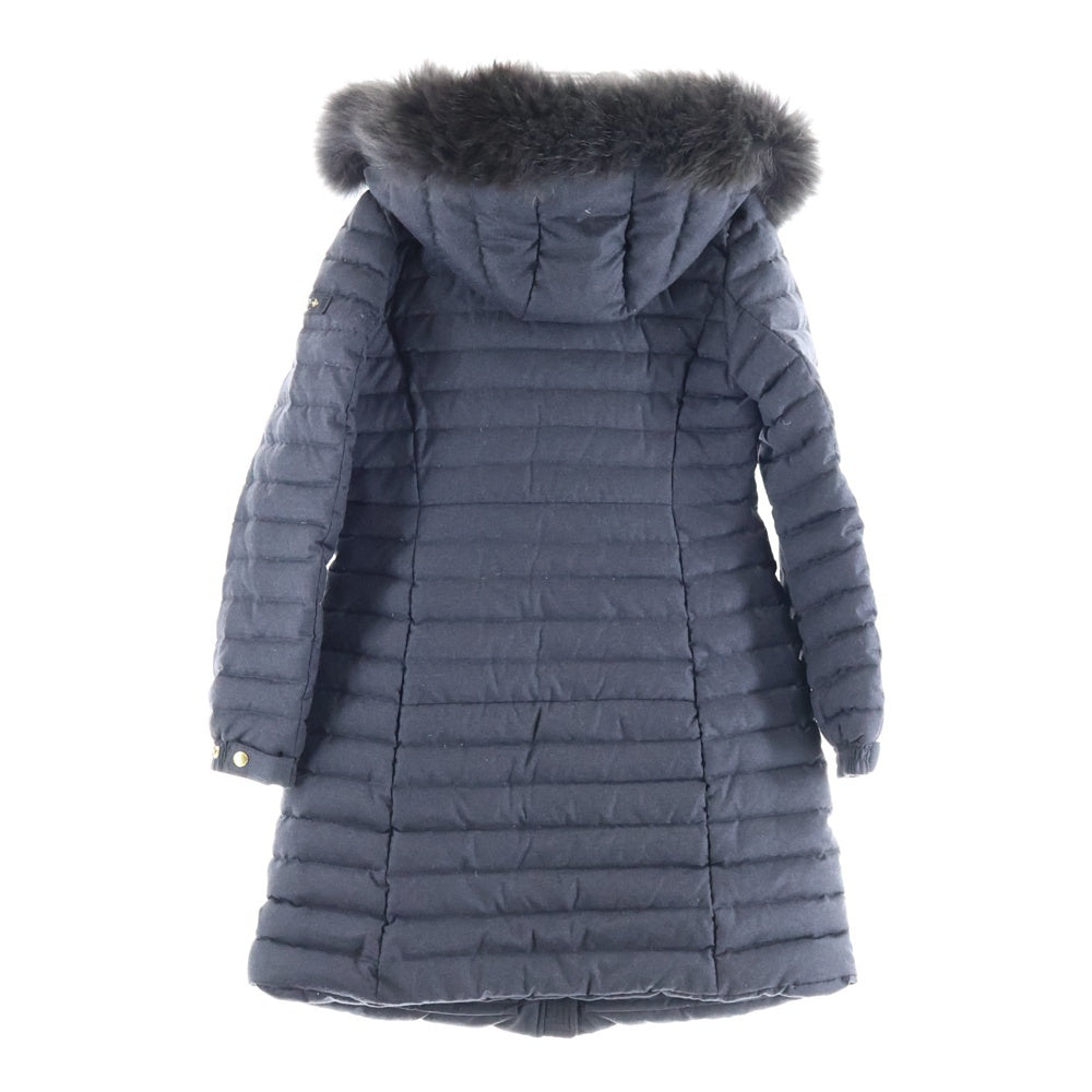 TATRAS(タトラス) 20AW CIMA チマ ファー付き アームエンブロイダリーデザイン フーデッド ジップアップ ダウンジャケット レディース グレー LTAT20A4581-D