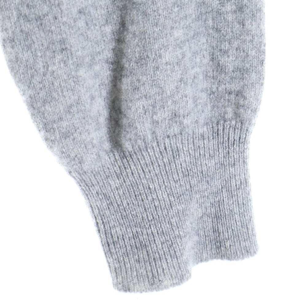 PLAY COMME des GARCONS(プレイコムデギャルソン) AD2024 ハート ワッペン ロゴ ウール ニット カーディガン レディース グレー AX‐N023