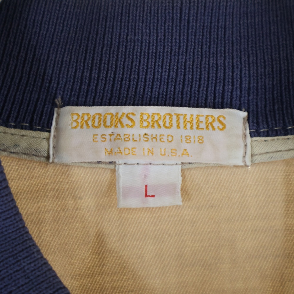BROOKS BROTHERS(ブルックス ブラザーズ) 70S VINTAGE LIGHT WEIGHT BOMBER JACKET ヴィンテージ ライトウェイト ダブルポケット ジップアップ ボンバージャケット ベージュ