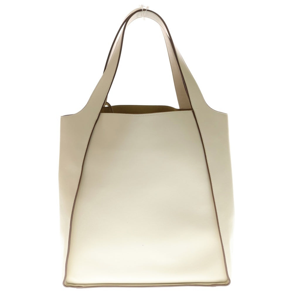 STELLA McCARTNEY(ステラマッカートニー) LOGO TOTE ロゴデザイン レザー ハンド トートバッグ ベージュ W8542