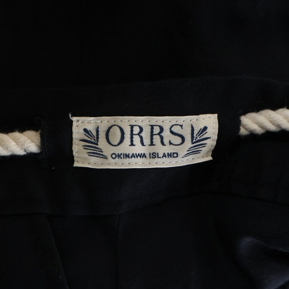 NO BRAND(ノーブランド) ORRS オールズ Sailing Trousers レーヨン混 セイリングトラウザー イージーパンツ ブラック