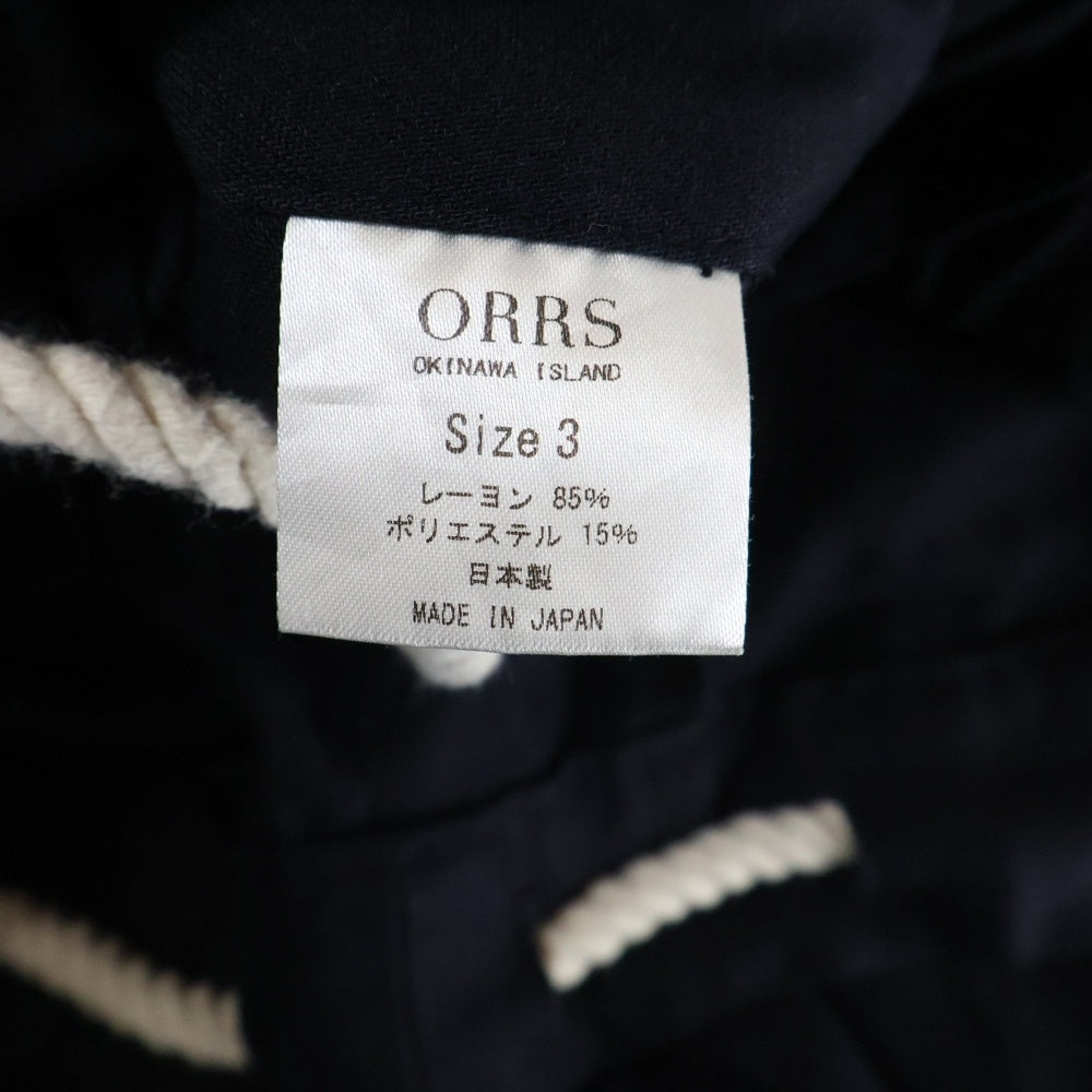 NO BRAND(ノーブランド) ORRS オールズ Sailing Trousers レーヨン混 セイリングトラウザー イージーパンツ ブラック