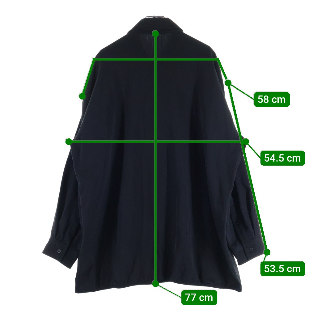 BALENCIAGA(バレンシアガ) オーバーサイズ ボタンダウン 長袖シャツ ブラック