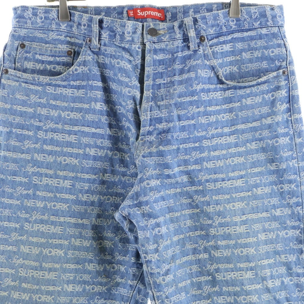 SUPREME(シュプリーム) 22AW Multi Type Jacquard Regular Jean マルチタイプ ジャガード レギュラー デニムパンツ インディゴ