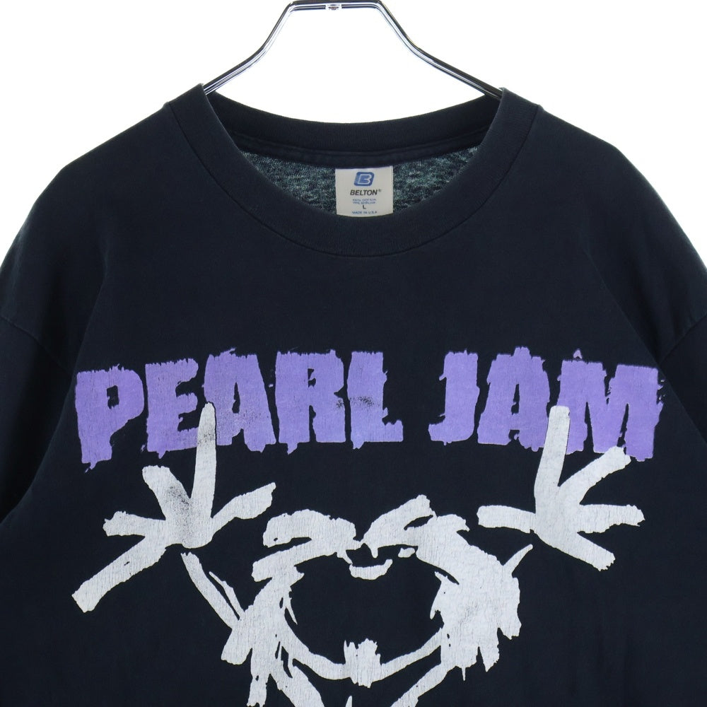VINTAGE(ヴィンテージ) 90S VINTAGE PEARL JAM ALIVE BELTON ヴィンテージ USA製 パールジャム アライヴ フロントプリント 長袖Tシャツ カットソー ブラック