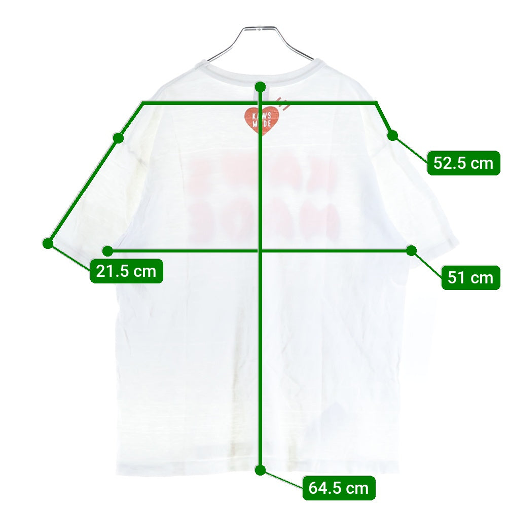 HUMAN MADE(ヒューマンメイド) 21SS ×KAWS #3 T-SHIRT カウズ フロントプリント 半袖Tシャツ カットソー ホワイト