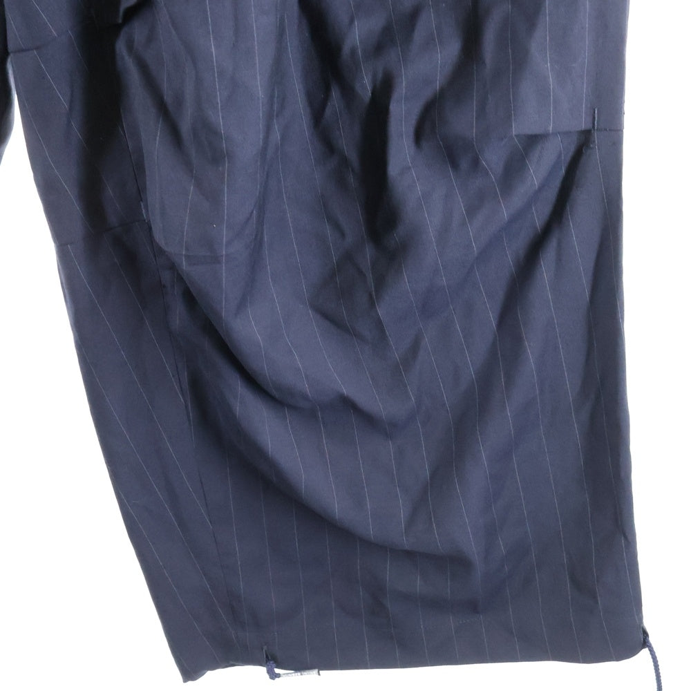 NUMBER (N)INE(ナンバーナイン) 01SS タイム期 ドローストリング ワイドストライプ カーゴスラックスパンツ ブラック