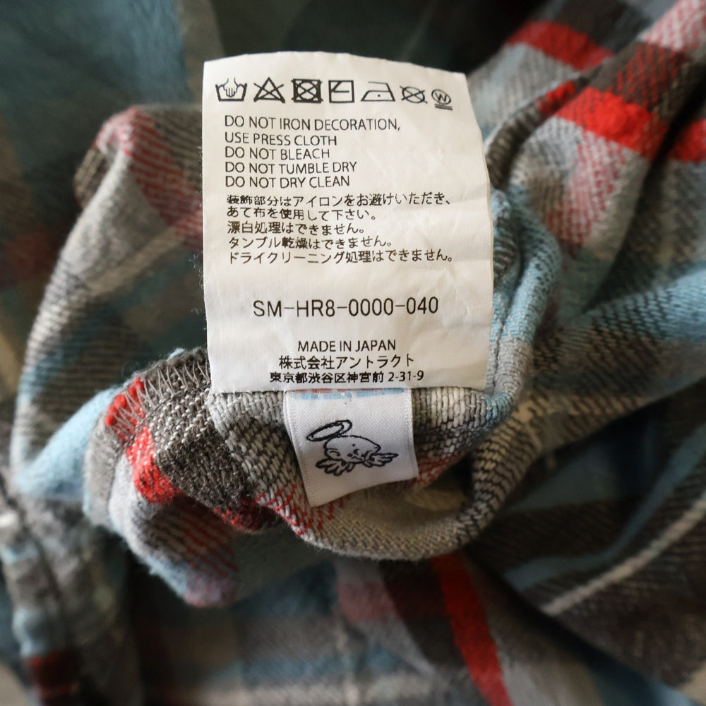 SAINT MICHAEL(セントマイケル) FLANNEL SHIRT CHECK BLUE フランネルチェックシャツ ブルー SM-HR8-0000-040