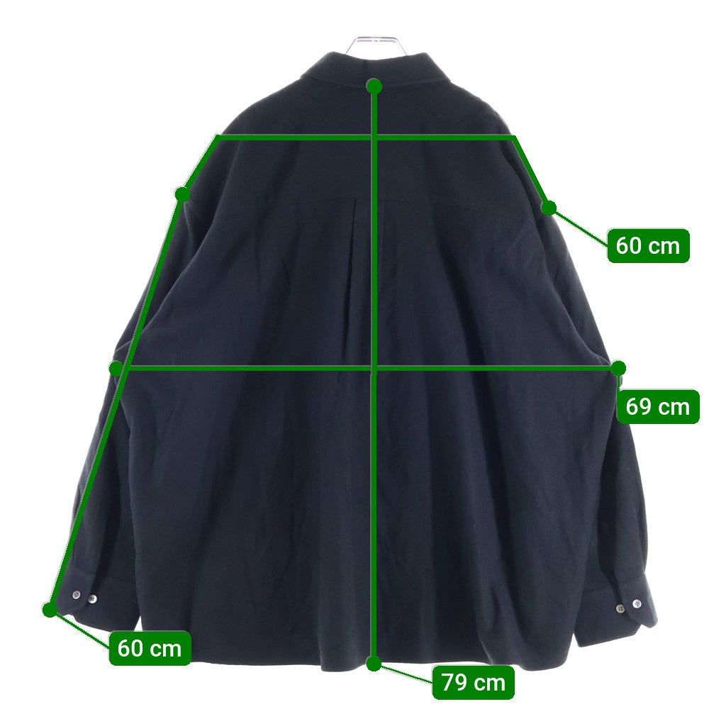 OUR LEGACY(アワーレガシー) BORROWED SHIRT ボロウドシャツ ウールカシミヤ ブラック