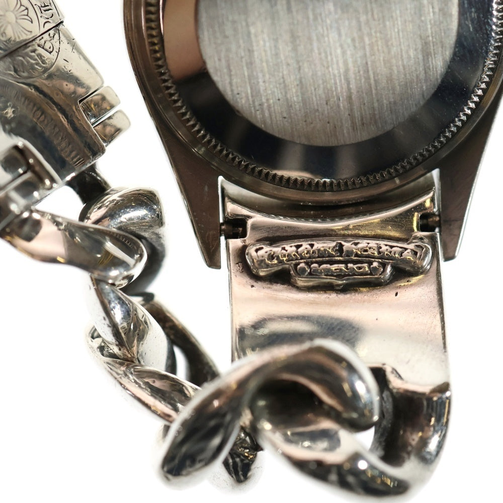 CHROME HEARTS(クロムハーツ) ×ROLEX ロレックス オイスターパーペチュアル エアキング Ref.14000M スターモチーフ クラシックリンク ウォッチブレス 腕時計 ブラック文字盤 シルバー