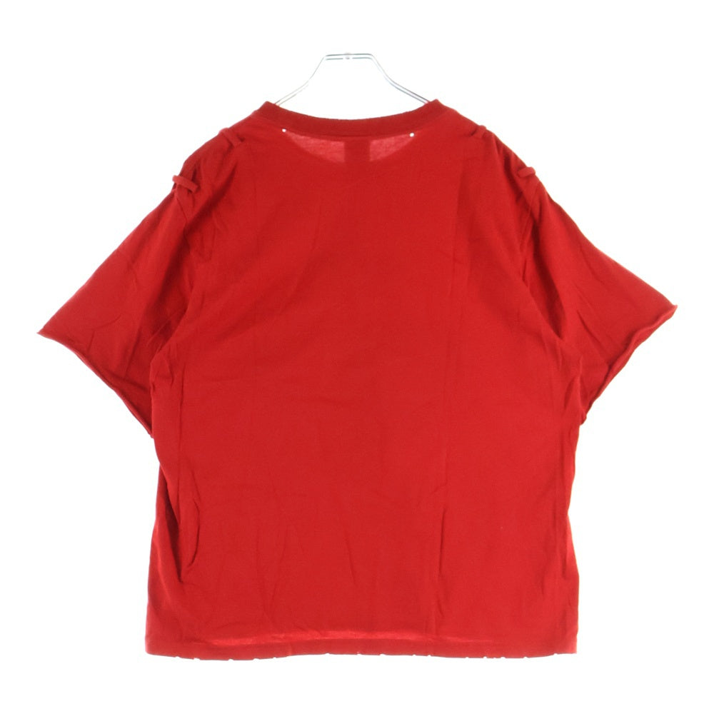 NUMBER (N)INE(ナンバーナイン) 06SS ARCHIVE WELCOME TO THE SHADOW ガンズ期 ウェルカムトゥザシャドウ フロントプリント クルーネック 半袖Tシャツ カットソー レッド アーカイブ