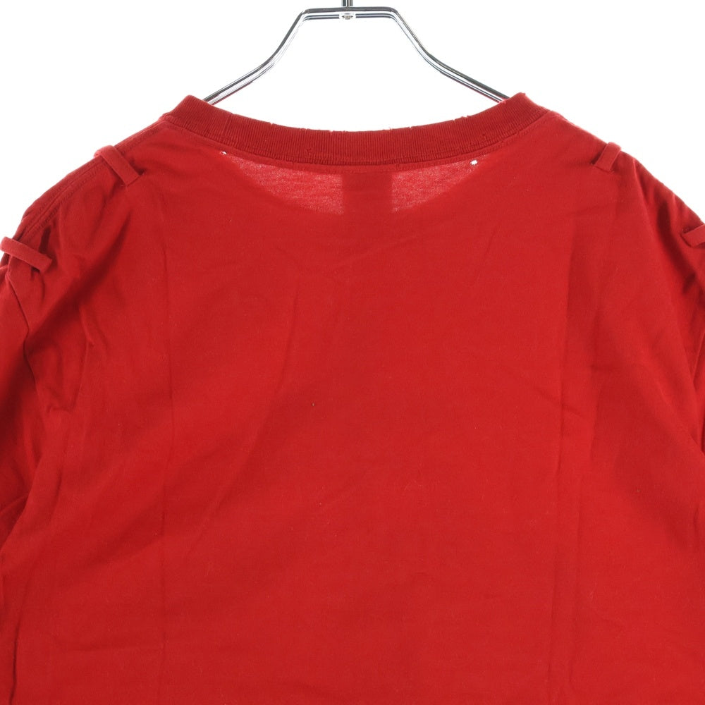 NUMBER (N)INE(ナンバーナイン) 06SS ARCHIVE WELCOME TO THE SHADOW ガンズ期 ウェルカムトゥザシャドウ フロントプリント クルーネック 半袖Tシャツ カットソー レッド アーカイブ