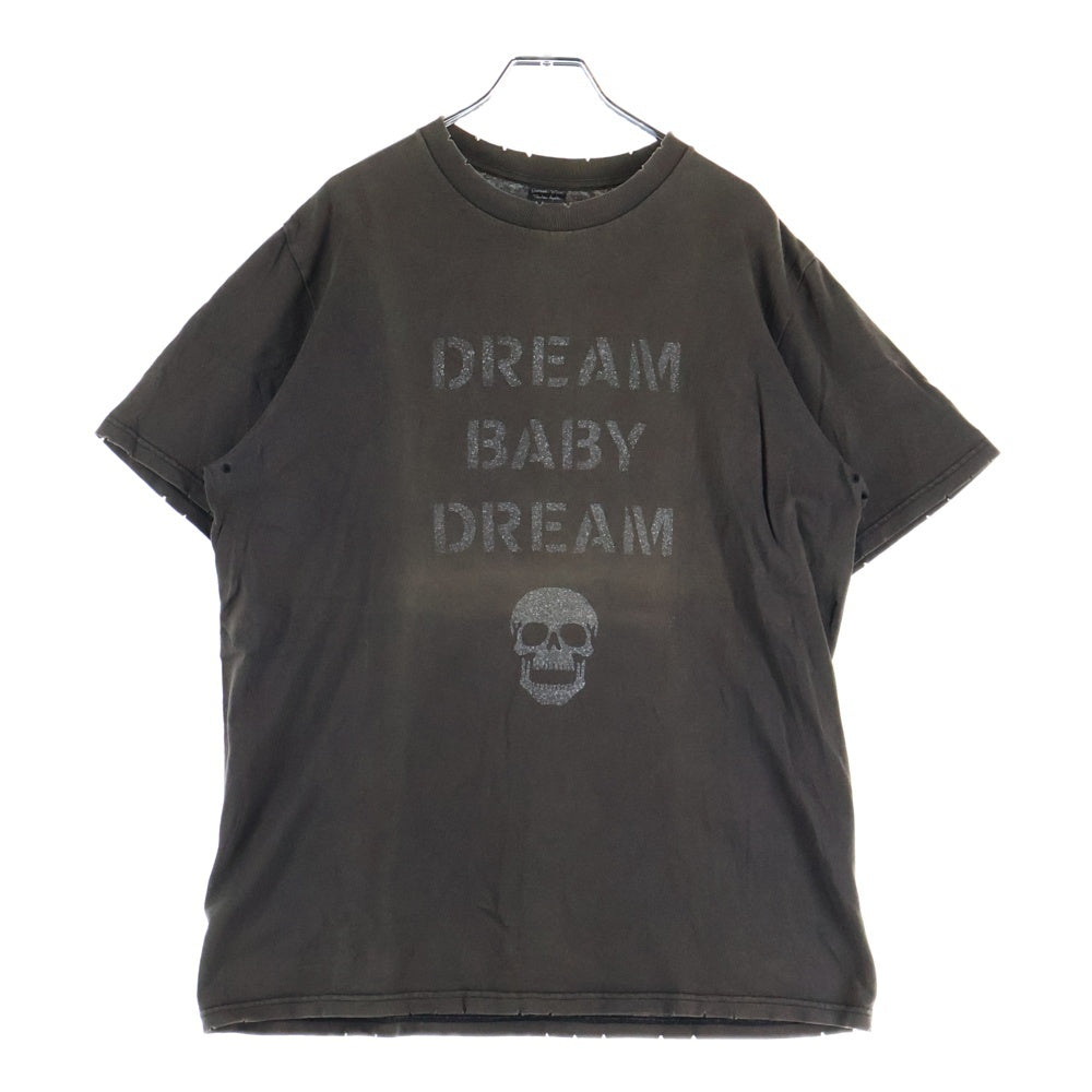 NUMBER (N)INE(ナンバーナイン) 04SS ARCHIVE DREAM BABY DREAM ドリーム期 ドリームベイビードリーム スカルプリント クルーネック 半袖Tシャツ カットソー ブラウン アーカイブ
