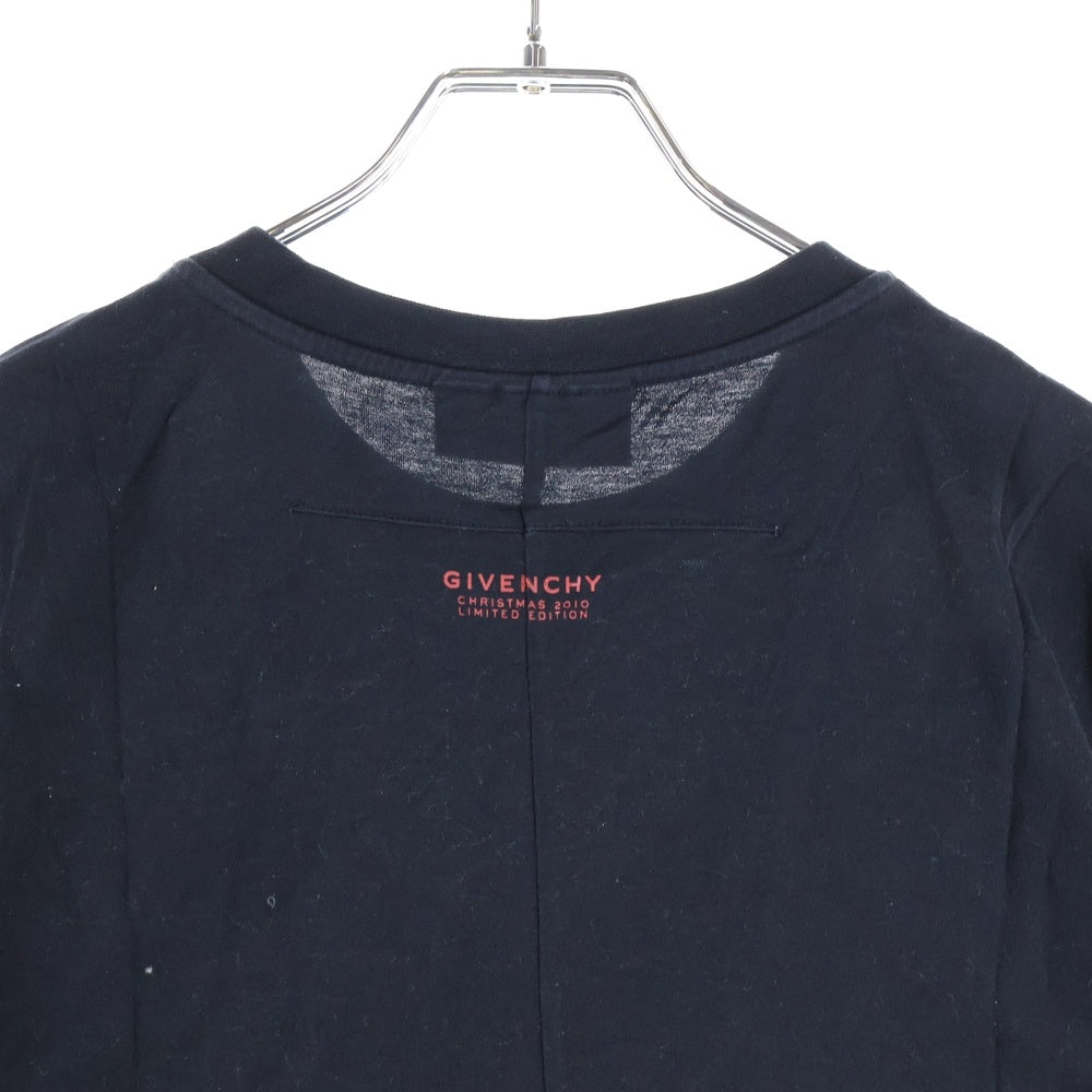 GIVENCHY(ジバンシィ) ウィングプリント クルーネック コットン 半袖Tシャツ カットソー ブラック/レッド 11S 7260 651