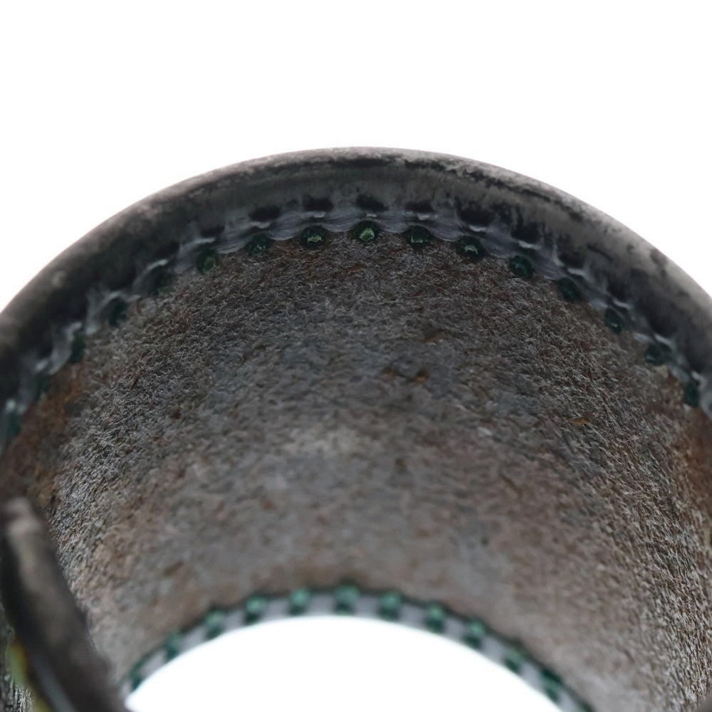 WOLF'S HEAD(ウルフズヘッド) 70mm スタッズ レザー ブレスレット ブラック