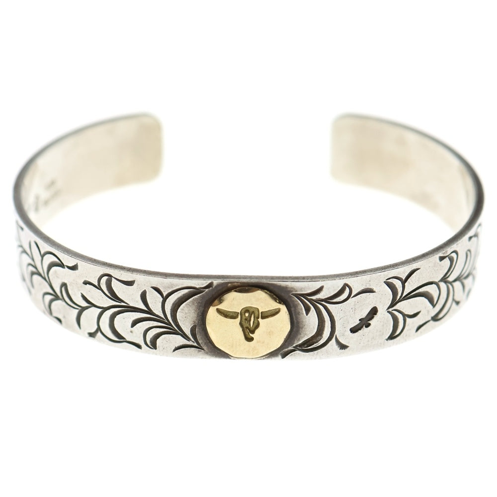 TADY & KING(タディアンドキング) アラベスク 平打ちバングル K18 ロングホーンメタル シルバー/ゴールド