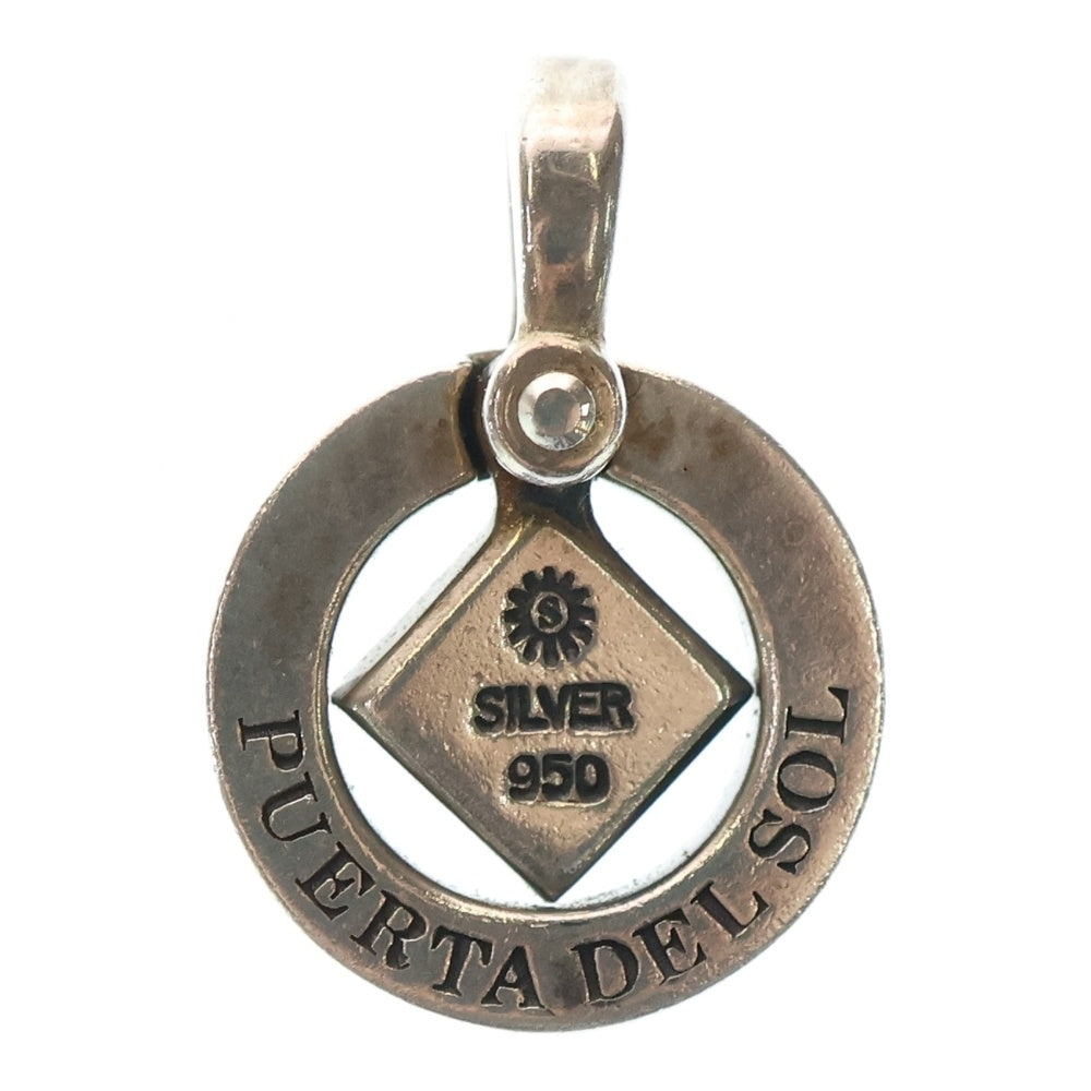 PUERTA DEL SOL(プエルタ デル ソル) ヘマタイト スタッズ ネックレストップ シルバー/ブラック