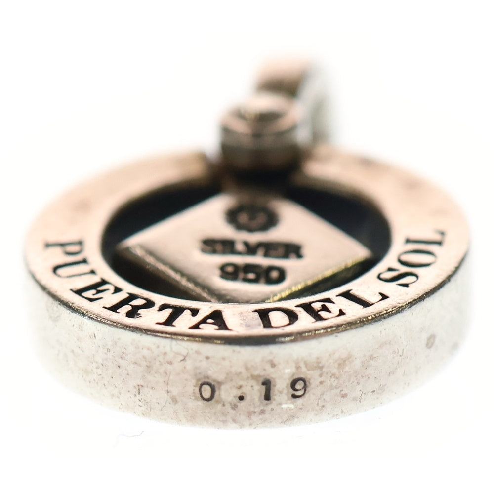 PUERTA DEL SOL(プエルタ デル ソル) ヘマタイト スタッズ ネックレストップ シルバー/ブラック