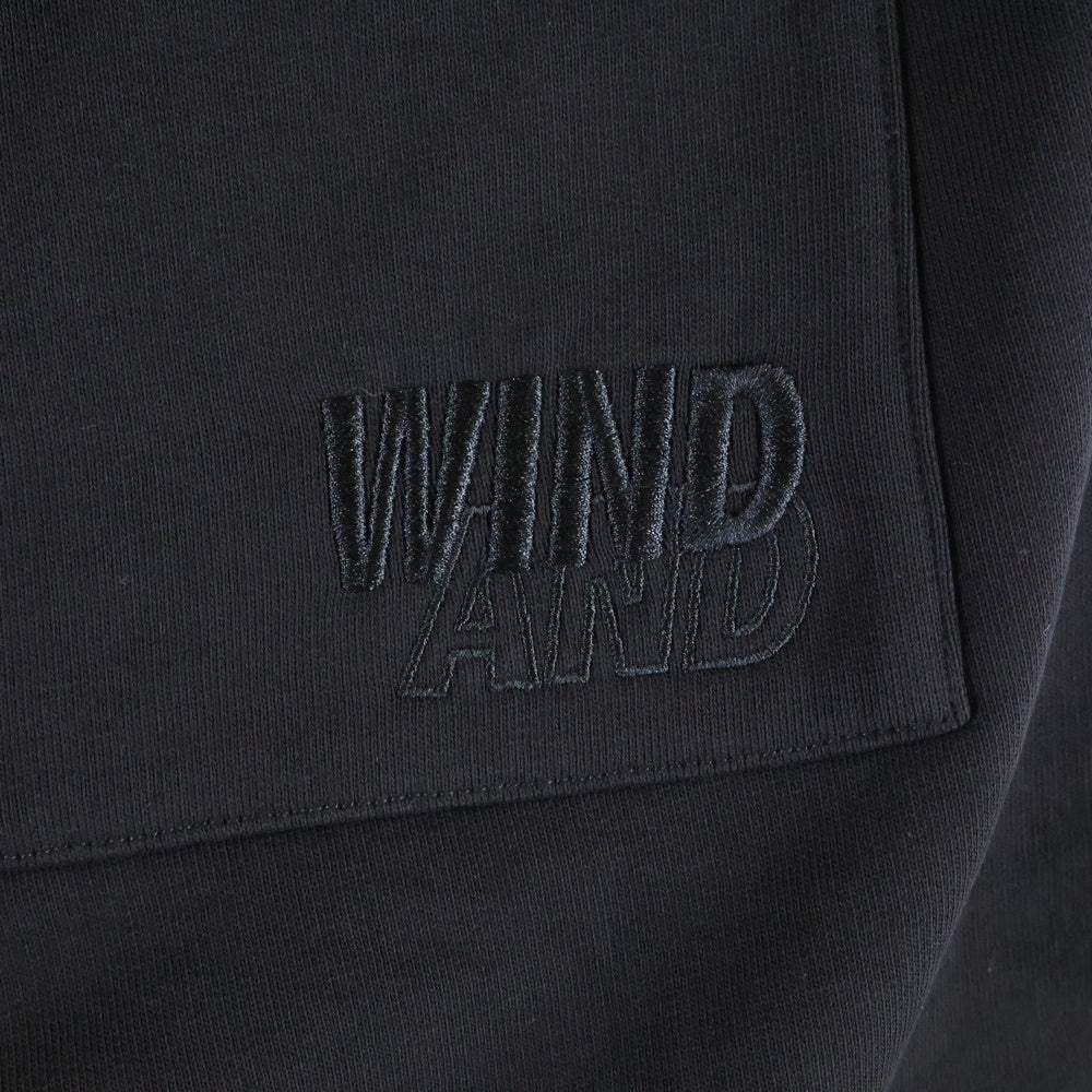 WIND AND SEA(ウィンダンシー) 24SS SEA SWEAT WIDE SHORT シー スウェット ワイド ショーツ ハーフパンツ ブラック WDS-O-ESS2-24-Q3-PT-01