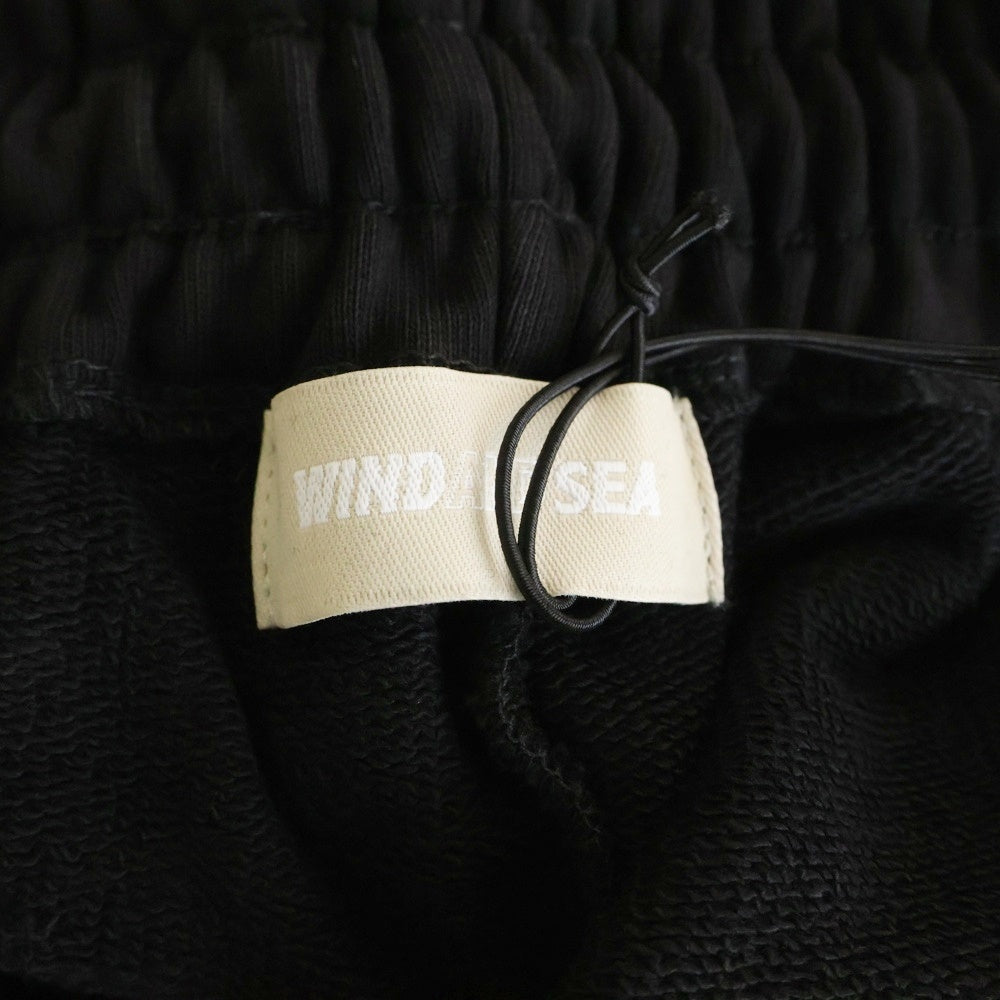 WIND AND SEA(ウィンダンシー) 24SS SEA SWEAT WIDE SHORT シー スウェット ワイド ショーツ ハーフパンツ ブラック WDS-O-ESS2-24-Q3-PT-01