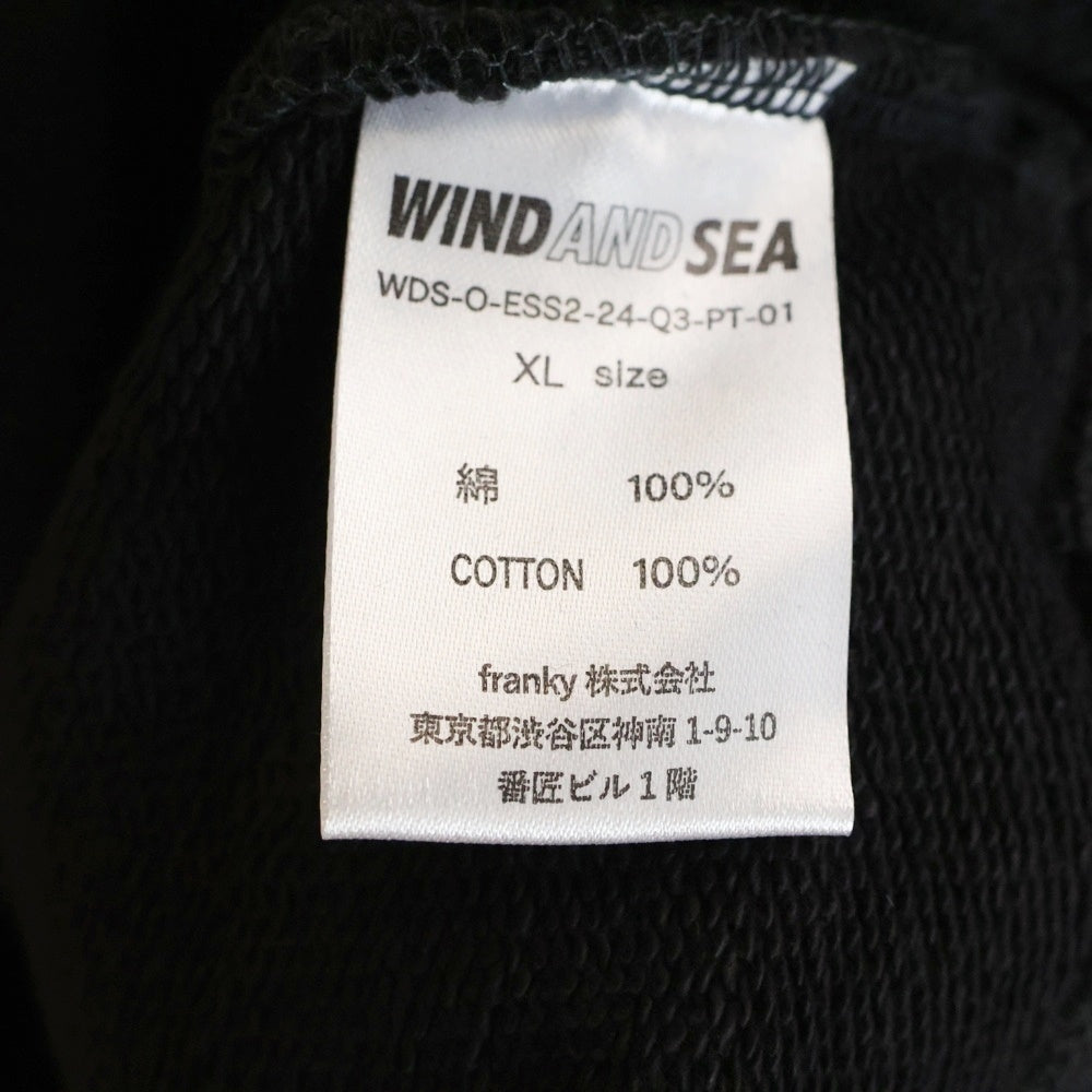 WIND AND SEA(ウィンダンシー) 24SS SEA SWEAT WIDE SHORT シー スウェット ワイド ショーツ ハーフパンツ ブラック WDS-O-ESS2-24-Q3-PT-01
