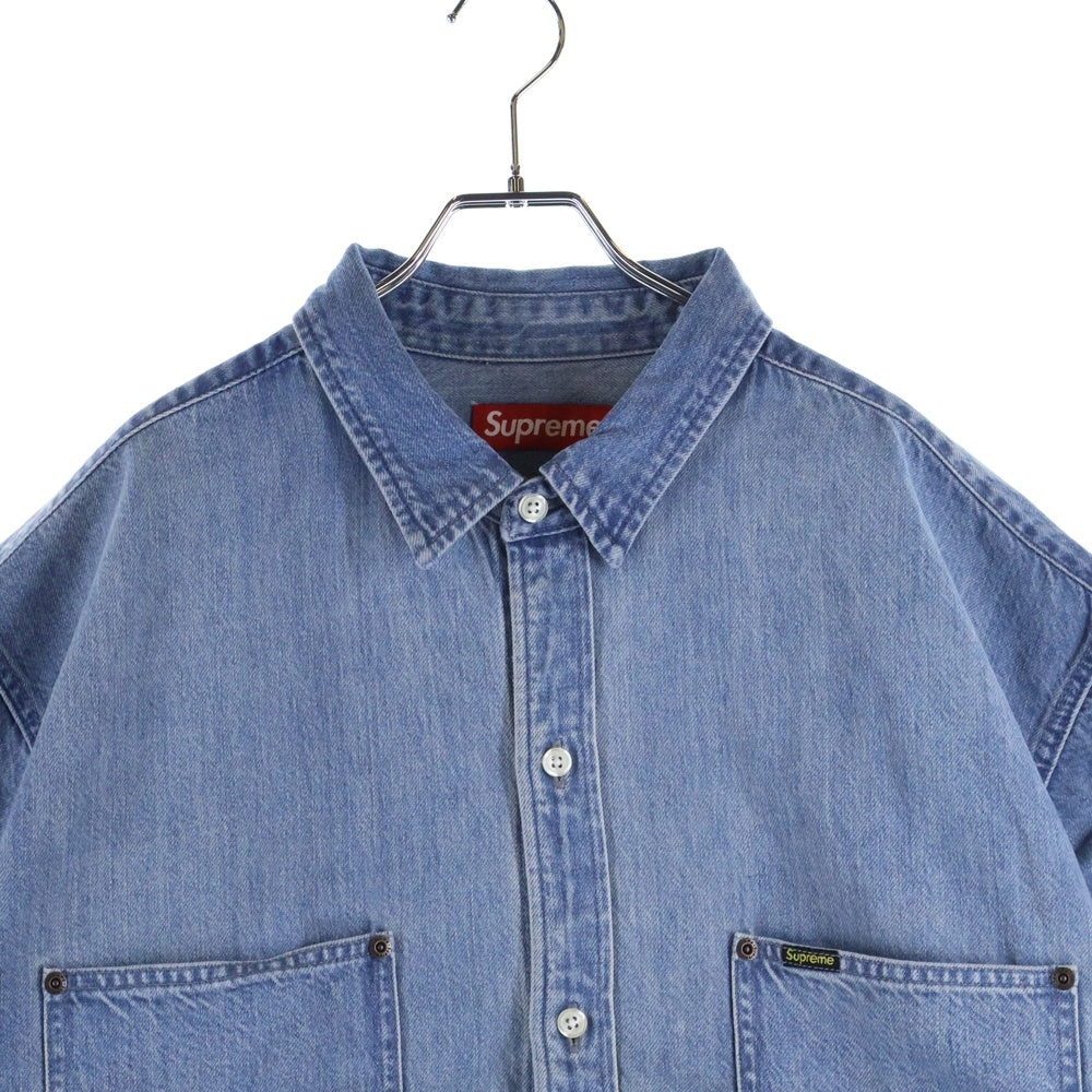 SUPREME(シュプリーム) 24SS Loose Fit S/S Denim Painter Shirt ルーズフィット デニム ペインター 半袖シャツ インディゴ