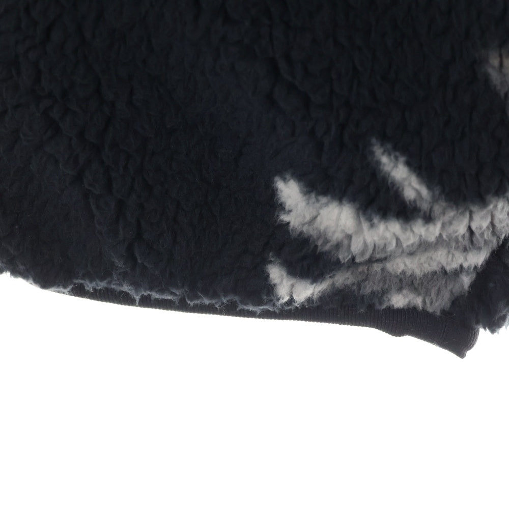 WIND AND SEA(ウィンダンシー) PALM TREE FLEECE JACKET パーム ツリー ジップアップ ボア フリースジャケット ブラック WDS-O-PMT-24-Q1-JK-02