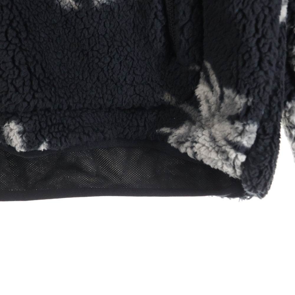 WIND AND SEA(ウィンダンシー) PALM TREE FLEECE JACKET パーム ツリー ジップアップ ボア フリースジャケット ブラック WDS-O-PMT-24-Q1-JK-02