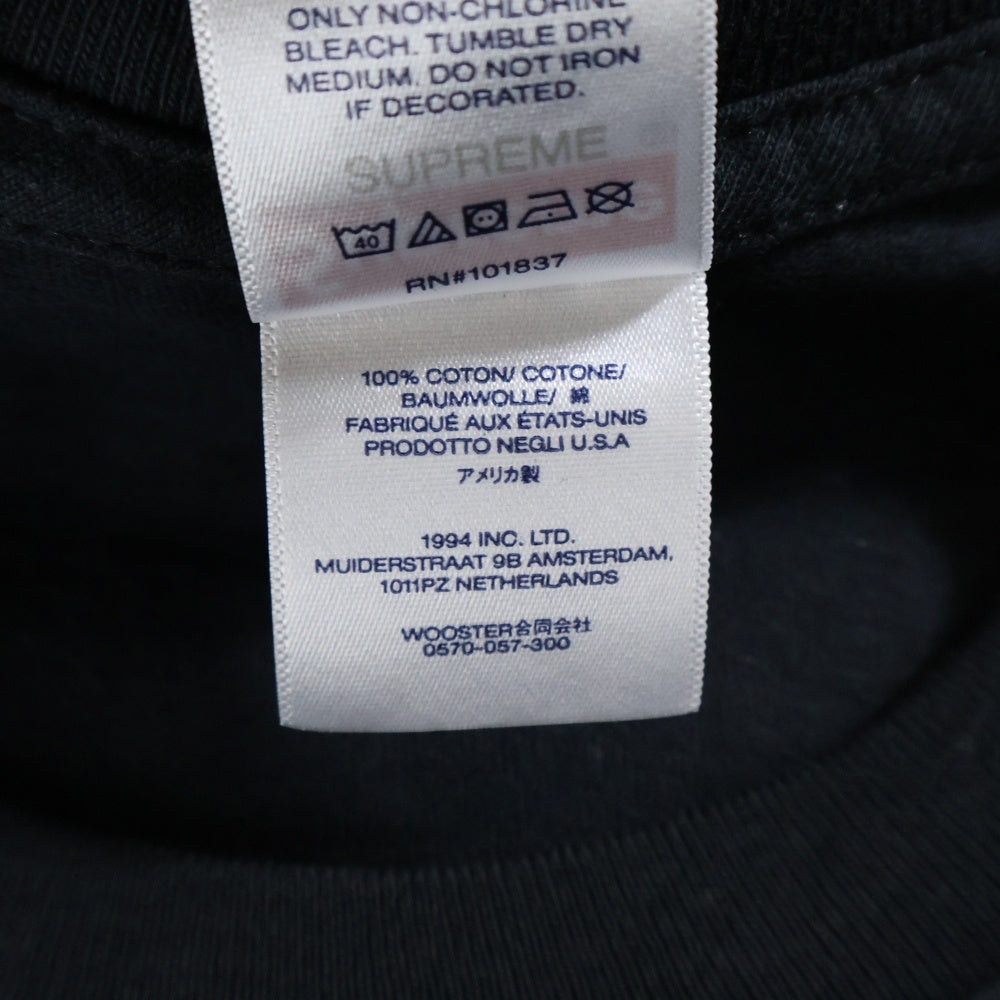 SUPREME(シュプリーム) 22AW Duck Down Music Enta Da Stage Tee ロゴ ダック ダウン ミュージック エンタ ダ ステージ Tシャツ 半袖カットソー ブラック