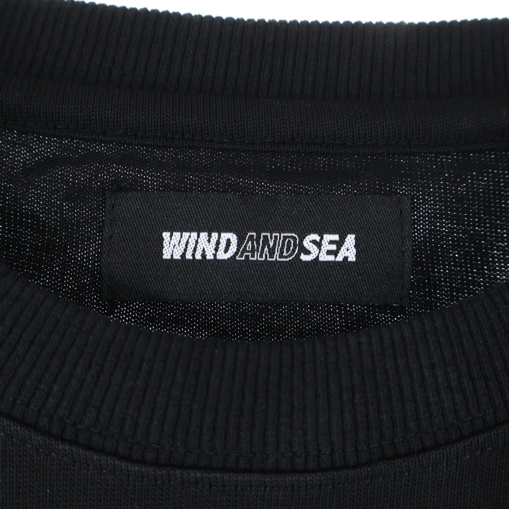 WIND AND SEA(ウィンダンシー) WDS BIGGER S/S TEE ビッグ ロゴ プリント クルーネック 半袖Tシャツ カットソー ブラック WDS-CS-369