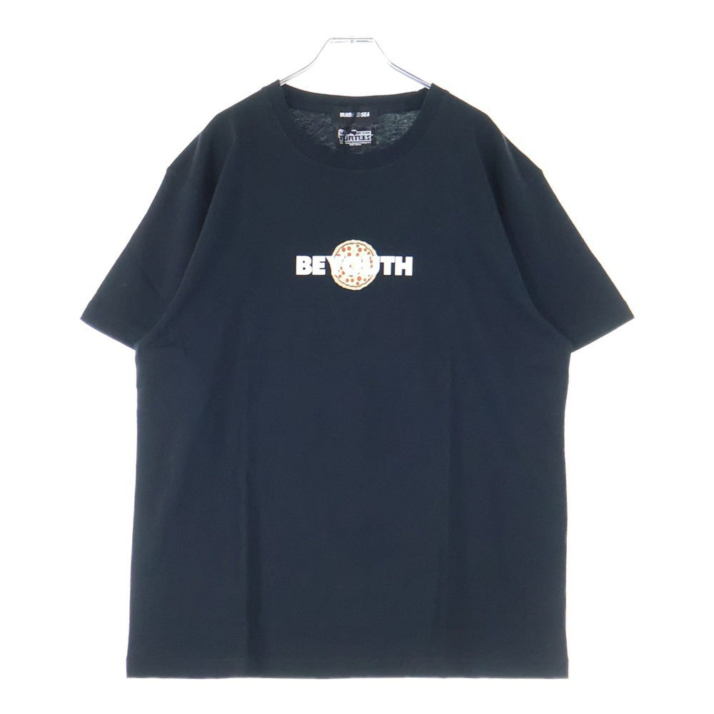 WIND AND SEA(ウィンダンシー) 21AW ×TURTLES ×PIZZANISTA! TOKYO タートルズ ピザニスタ! トウキョウ フロントプリント クルーネック半袖Tシャツカットソー ブラック TT-WS2108