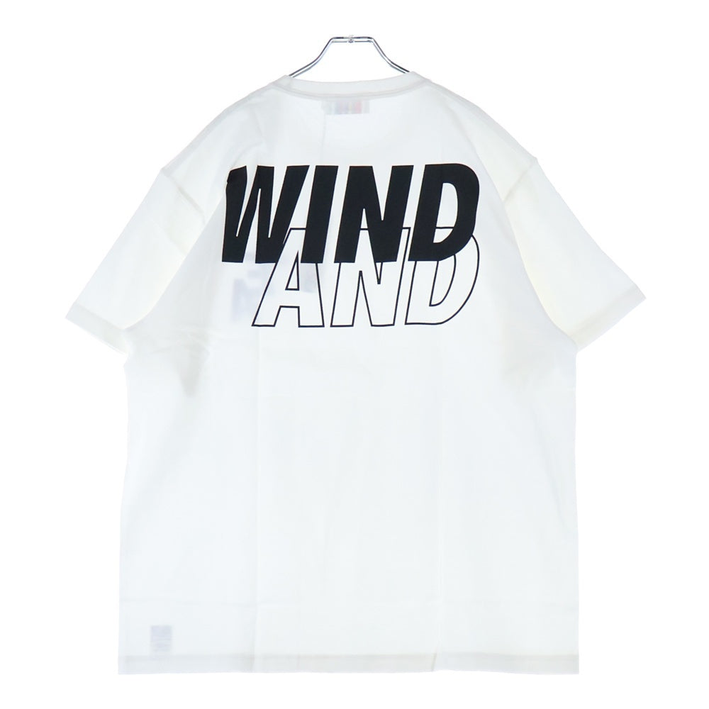 WIND AND SEA(ウィンダンシー) 22SS ロゴプリント カスタム クルーネック 半袖Tシャツ カットソー ホワイト WDS-Y&S2nd-01