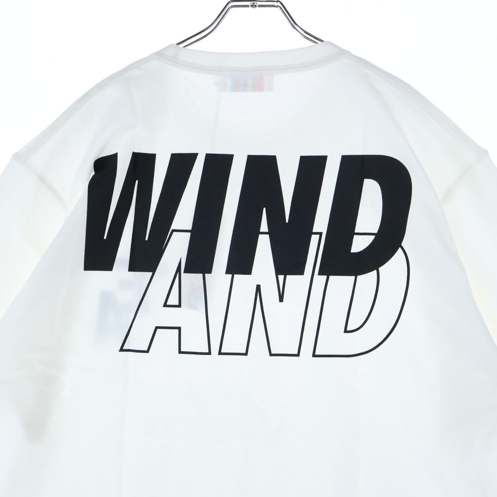 WIND AND SEA(ウィンダンシー) 22SS ロゴプリント カスタム クルーネック 半袖Tシャツ カットソー ホワイト WDS-Y&S2nd-01