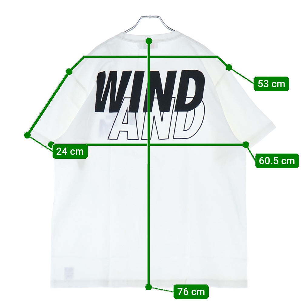 WIND AND SEA(ウィンダンシー) 22SS ロゴプリント カスタム クルーネック 半袖Tシャツ カットソー ホワイト WDS-Y&S2nd-01