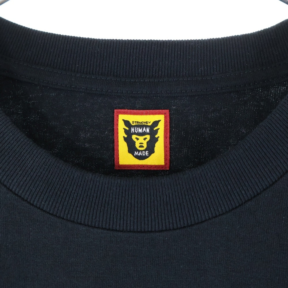 HUMAN MADE(ヒューマンメイド) 23SS ×Victor Victor Worldwide L/S T-Shirt ヴィクター ヴィクター ワールドワイド ドッグ プリント ロングスリーブ 長袖Tシャツ ブラック XX25CS004 XL