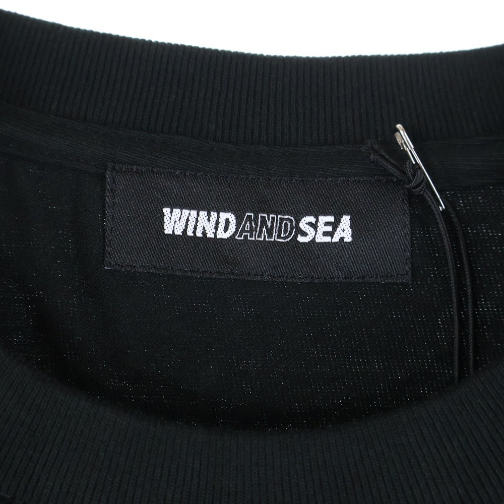 WIND AND SEA(ウィンダンシー) WILD&FREE CITY PHOTO TEE ワイルド アンド フリー フォトプリント クルーネック 半袖Tシャツ カットソー ブラック WDS-CS-357
