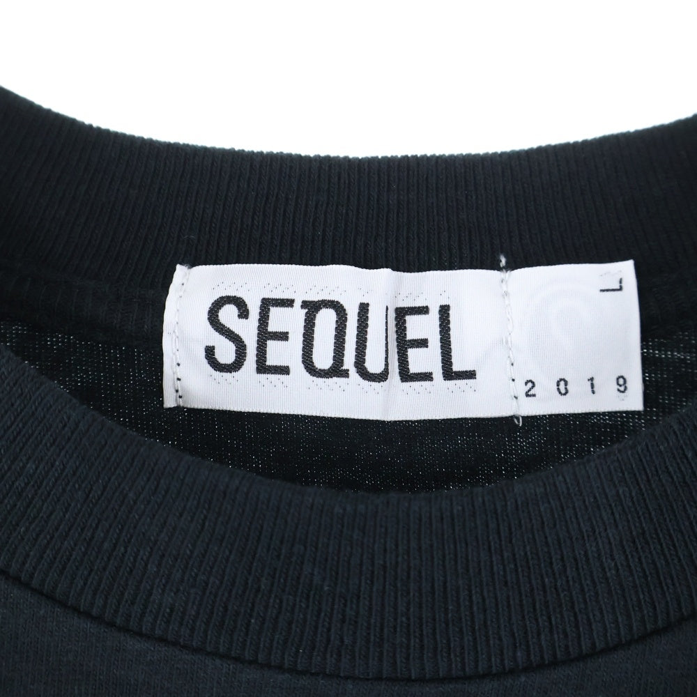 SEQUEL(シークエル) 20AW GAME OVER PRINT TEE ゲーム オーバー プリント クルーネック 半袖Tシャツ カットソー ブラック SQ-20AW-ST05