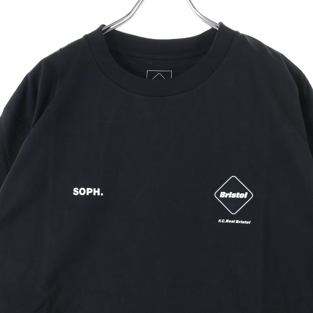 F.C.R.B./F.C.Real Bristol/FCRB(エフシーアールビー/エフシーレアルブリストル) MLB L/S TEAM TEE ヤンキース プリント クルーネック 長袖Tシャツ カットソー ブラック FCRB-212114