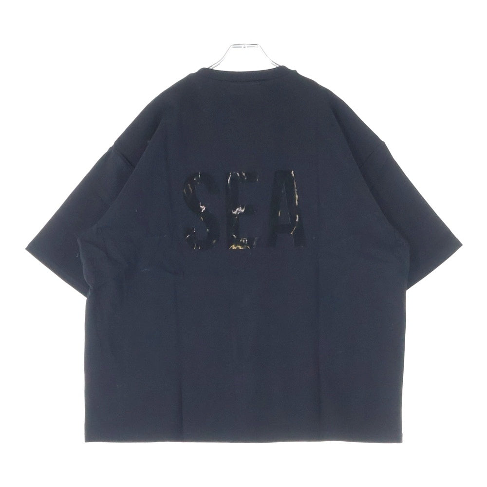 WIND AND SEA(ウィンダンシー) GET FIT BACK OVER H/S Top ゲットフィット バック プリント クルーネック オーバーサイズ 半袖Tシャツ カットソー ブラック WDS-GFB-03
