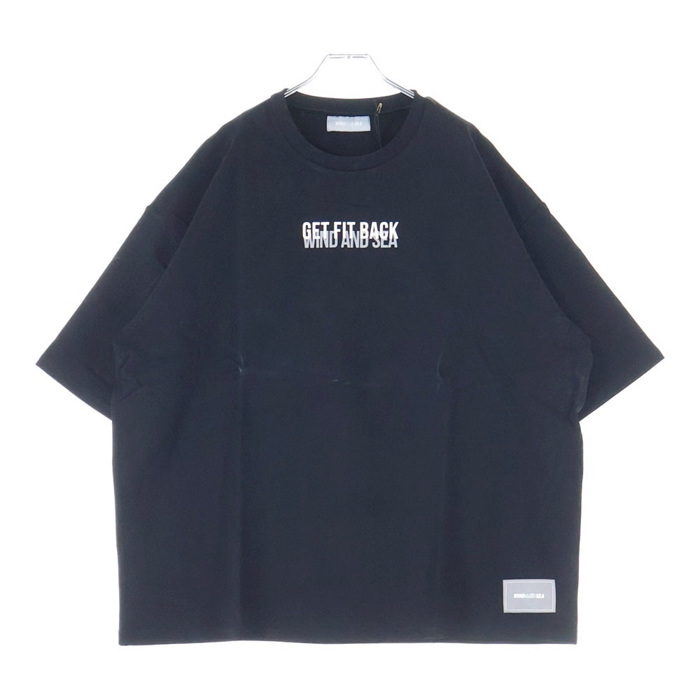 WIND AND SEA(ウィンダンシー) GET FIT BACK OVER H/S Top ゲットフィット バック プリント クルーネック オーバーサイズ 半袖Tシャツ カットソー ブラック WDS-GFB-03