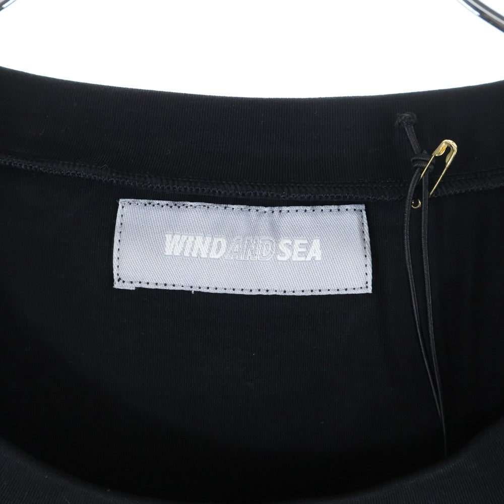 WIND AND SEA(ウィンダンシー) GET FIT BACK OVER H/S Top ゲットフィット バック プリント クルーネック オーバーサイズ 半袖Tシャツ カットソー ブラック WDS-GFB-03