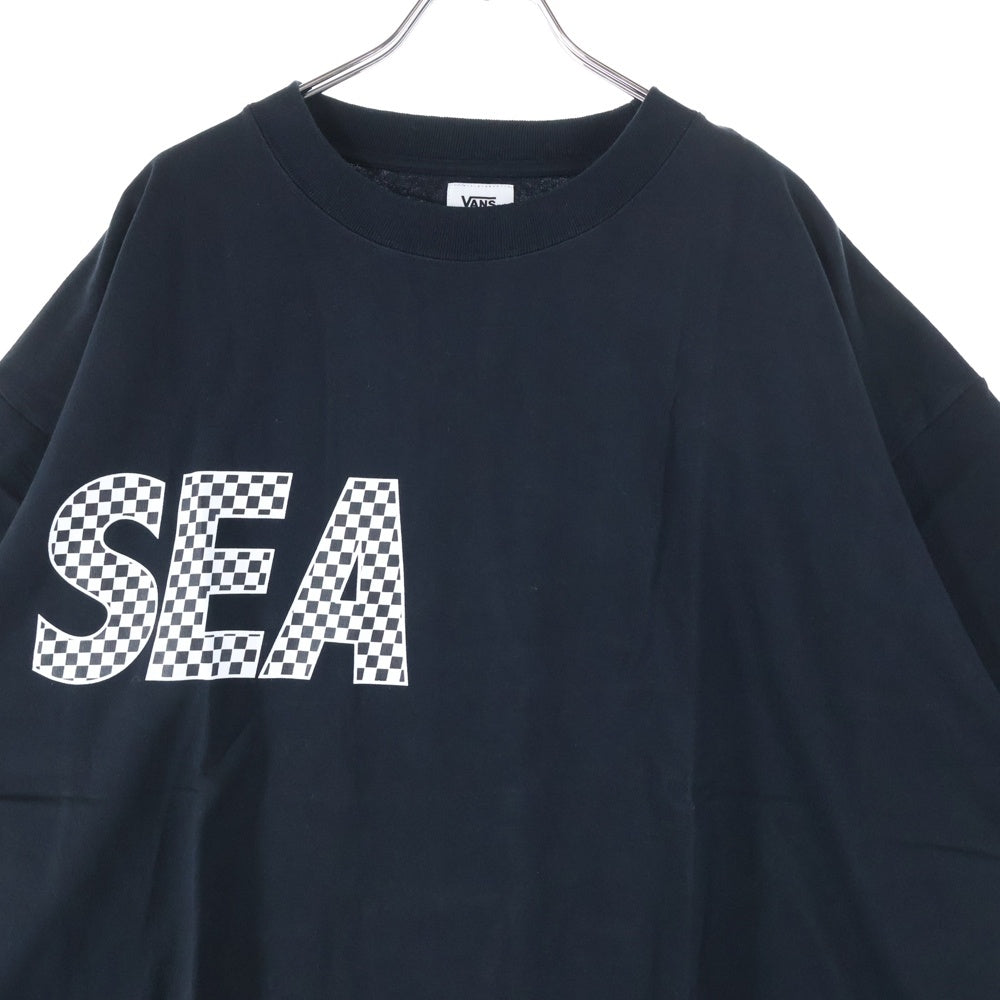 WIND AND SEA(ウィンダンシー) ×VANS CHECKERED FLAG S/S TEE バンズ チェッカー フラッグ クルーネック 半袖Tシャツ カットソー ブラック 122H1011599