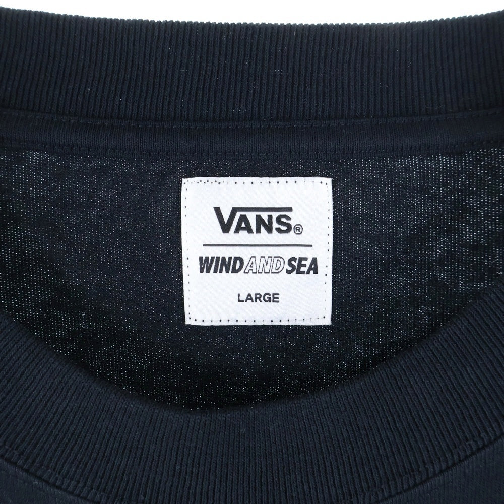 WIND AND SEA(ウィンダンシー) ×VANS CHECKERED FLAG S/S TEE バンズ チェッカー フラッグ クルーネック 半袖Tシャツ カットソー ブラック 122H1011599