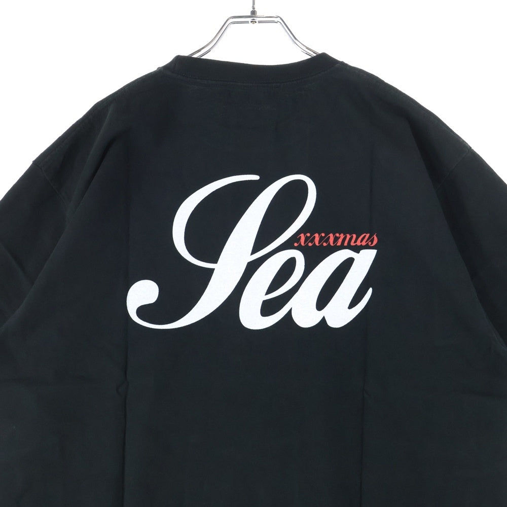 WIND AND SEA(ウィンダンシー) 21AW ×GOD SELECTION XXX S/S TEE ゴッドセレクション ロゴ エンブロイダリー クルーネック 半袖Tシャツ カットソー ブラック WDS-XXX-21A-11