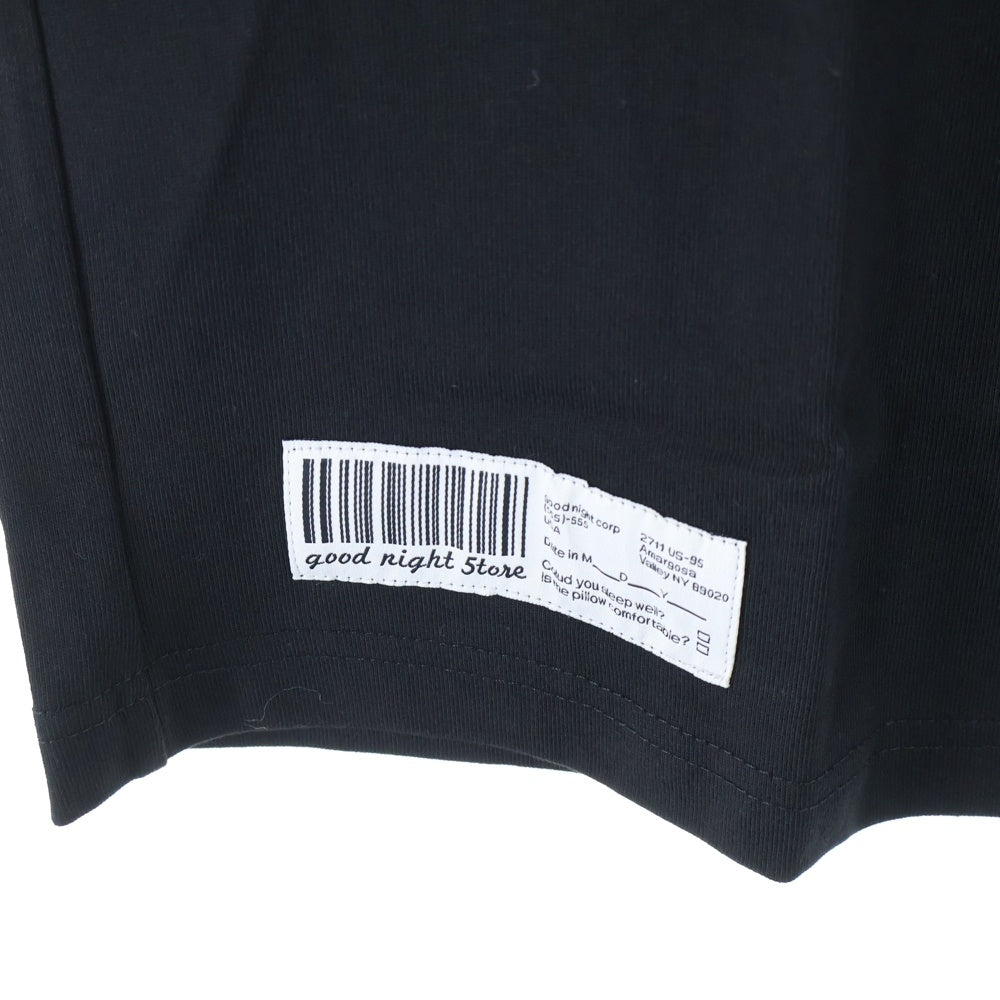 WIND AND SEA(ウィンダンシー) ×good night 5tore NIGHT AND T-SHIRT グッド ナイト ストア ナイト アンド ロゴプリント クルーネック 半袖Tシャツ カットソー ブラック WDS-GN5-04