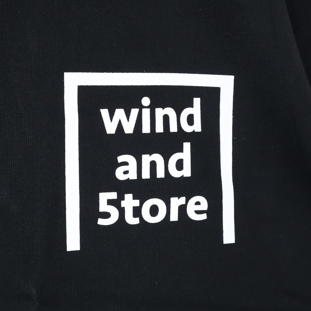 WIND AND SEA(ウィンダンシー) ×good night 5tore NIGHT AND T-SHIRT グッド ナイト ストア ナイト アンド ロゴプリント クルーネック 半袖Tシャツ カットソー ブラック WDS-GN5-04