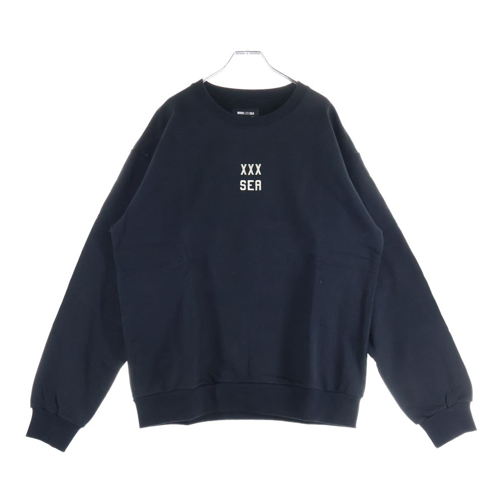 WIND AND SEA(ウィンダンシー) 21AW ×GOD SELECTION WDS CREWNECK ゴッドセレクション ロゴ エンブロイダリー クルーネック スウェット トレーナー ブラック WDS-XXX-21A-09